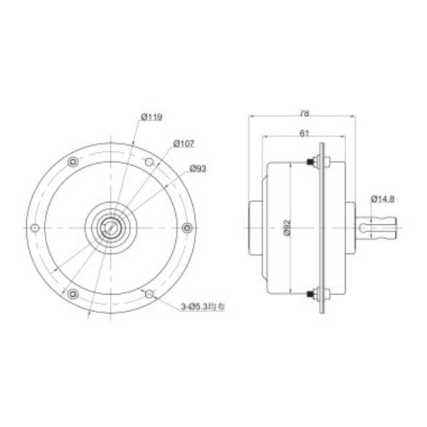 señal de los rodamientos FG de los motores de fan de techo de 12V DC BLDC motor de fan de 48 pulgadas