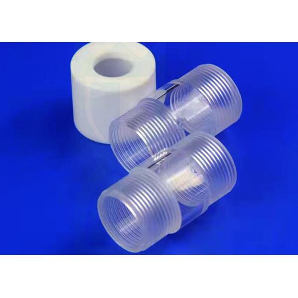 Fire Polished Heating Clear Quartz Tube With Ptfe Screw Lid Female Thread