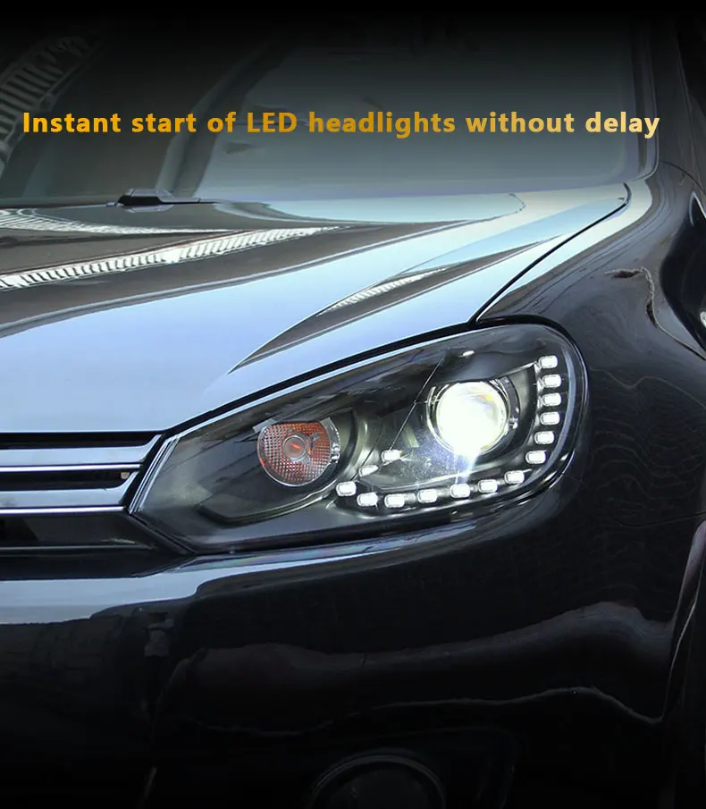 Сборка фар для Volkswagen VW Golf 6 Modification 6 Gti R20 Tear Eye DRL светодиодный передний фары