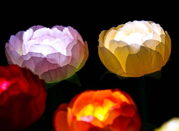 LED Simulation Peony Lights Wedding Scene Layout Lighting Festival Commercial Beauty Display Bright Decoration