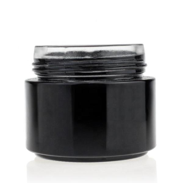 O costume cosmético de vidro preto reciclado impermeável dos frascos 100g imprimiu privado