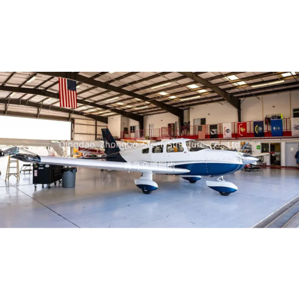 Q235 Q345B Heavy Duty Steel Structure Aircraft Hanger For Eco Friendly Use