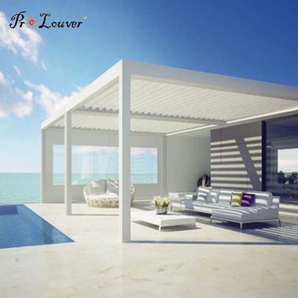 Chinese Top Manufacturer Customized Louver Roof System, Outdoor Aluminum Pergola Gazebo