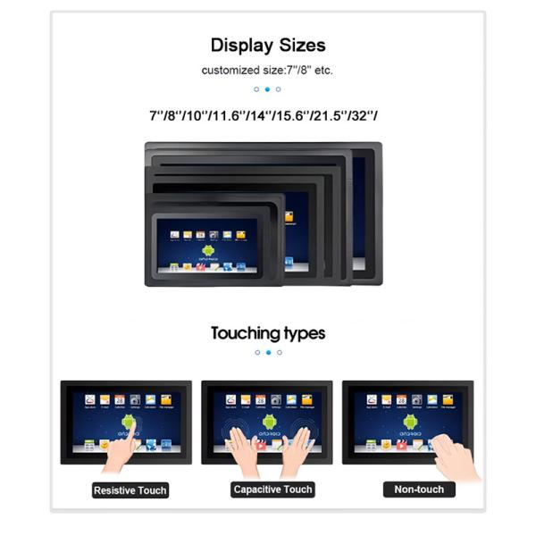 Windows Self Ordering Kiosk Machine Multi Touch Screen For Restaurants Wall Mountable