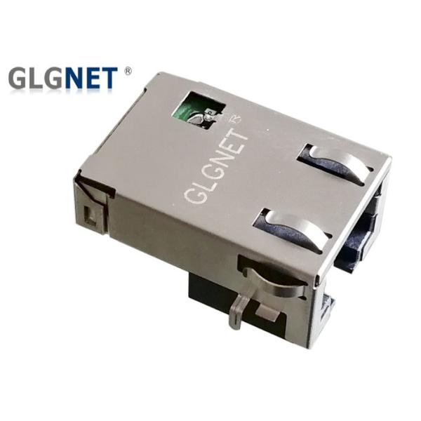 Offset 1G Ethernet Magnetic Rj45 Jack Connector PIP Mounting Without LED Tab Down