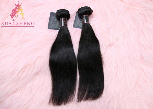 Cuticle Aligned Malaysian Straight Hair , Straight Virgin Hair Bundle Natural Color