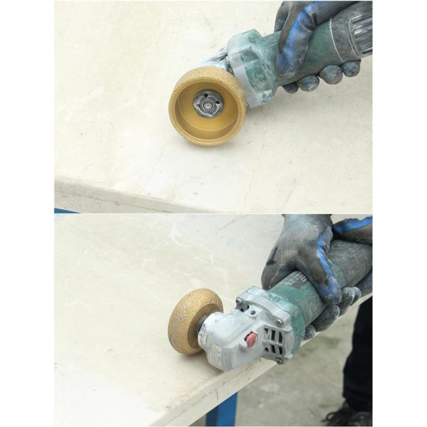 Колеса профиля диаманта Dia 20mm отверстия керамические меля вакуумируют паянный