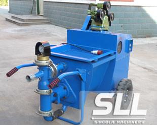 High Efficiency Cement Mortar Spraying Machine Double Cylinder Piston Pump