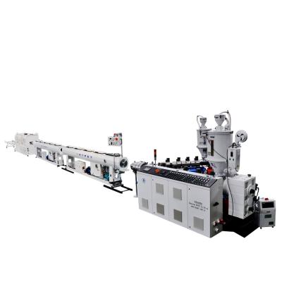 90-200mm PE HDPE Pipe Production Line Water Supply Floor Heating Pipe With High Efficient Single Screw Extruder SJ75/38