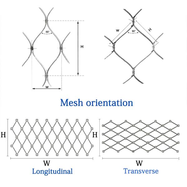 AISI 316 X Tend Wire Rope Mesh Fencing Lin Railing Safety Inox Anti Climb Fencing Panels