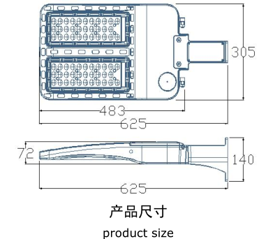 Уличный свет приведенный СМД на открытом воздухе высокий еффик, 150В-300В привел тип кронштейны Шоебокс светлый ИП66.фоур
