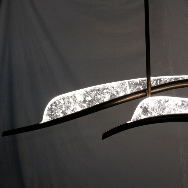 Brass Body Crystal Shade Chandelier with 3500K Warm White LED Pendant Light for High Ceiling Dining Room
