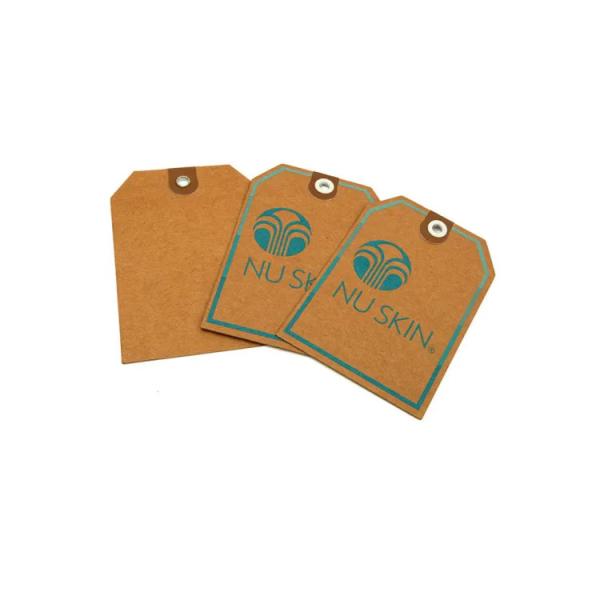 Eyelet Hole Punch Cotton String 4C Offset Printing Kraft Paper Hang Tags