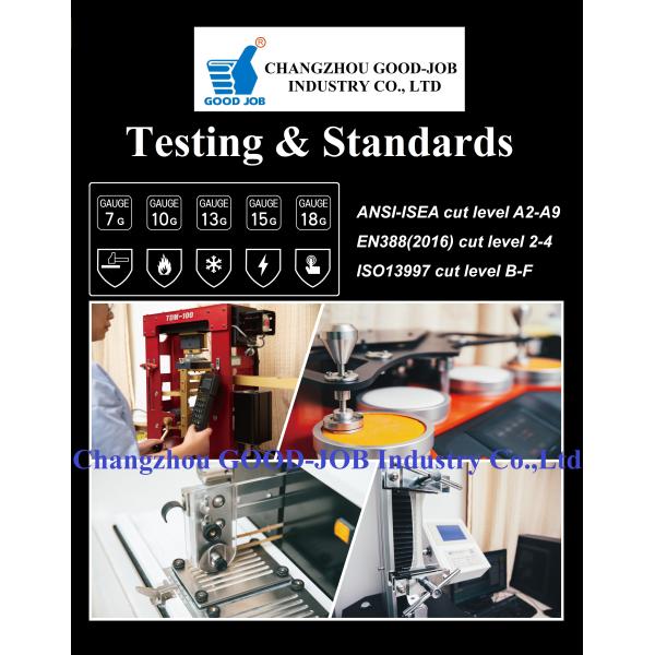 Двойная окунутая ладонь нитрила Sandy перчаток покрыла анти- отрезанные перчатки 4443D