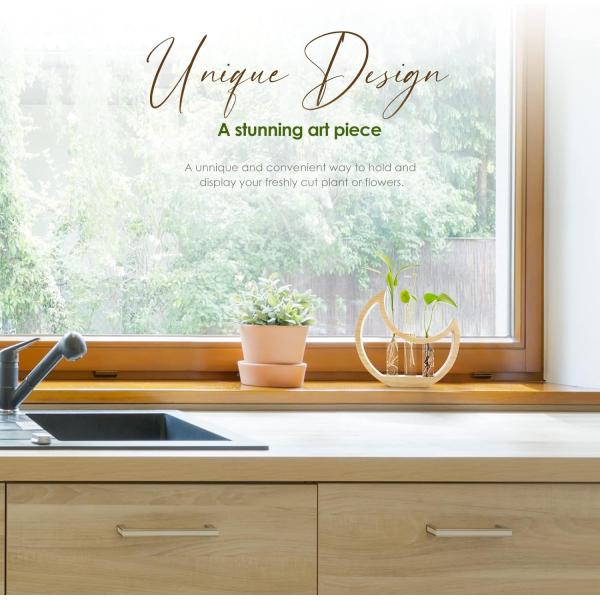 Anniversary Crescent Moon Table Stand for Indoor Houseplants and Office Decor