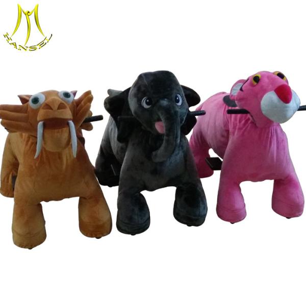 Hansel low price plush four wheel zippy battery animal from China for sale