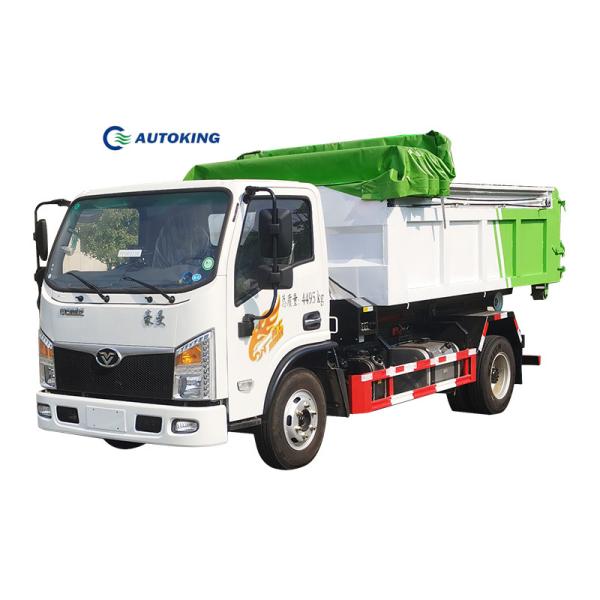 Front / Rear Axle 3/7 18CBM Hydraulic Hook Lift Rear Loading Trash Bin Automatic Garbage Truck For Waste Collection Vehicle