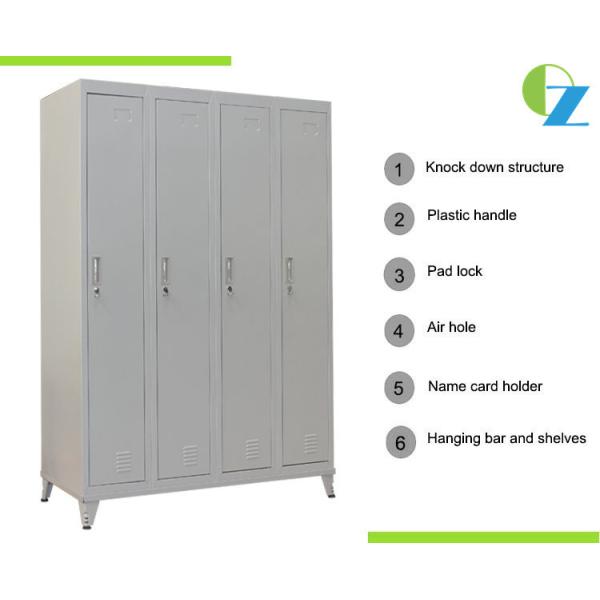Шкафчик раздевалки школы спортзала 4 шкафчиков офиса двери стальной