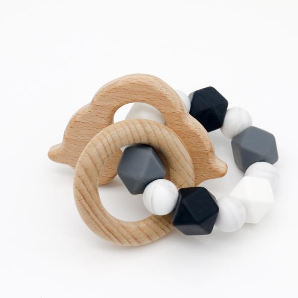 Baby Silica Gel Grip Teether Basic Teething Rattle  0 To 24 Months