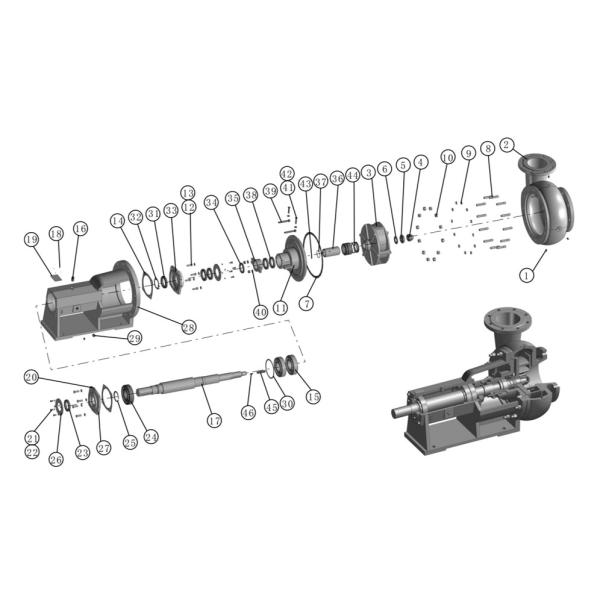 SB Mud Drilling Mission Solids Control Equipment Centrifugal Sand Pump 8 X 6 X 14