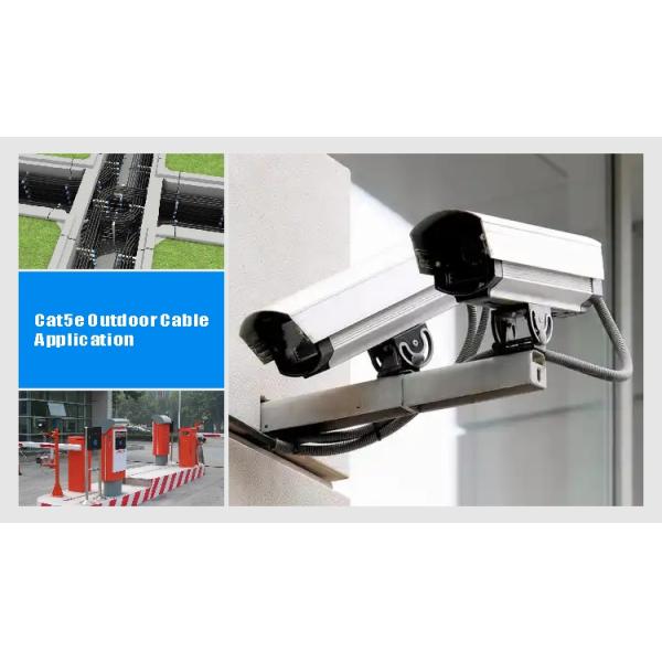 UTP Cat 5e Lan Cable Outdoor Network Cable Solid 24AWG PE+PVC Waterproof 1000FT