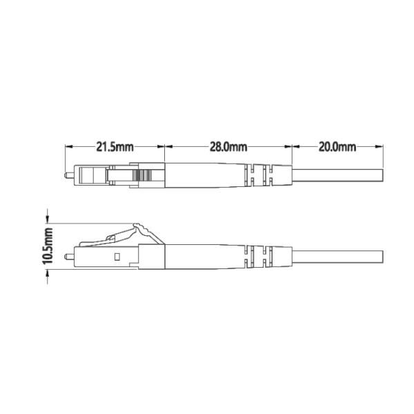 Гибкого провода мультимодный 50/125 3.0mm LSZH оптического волокна LC-LC Aqua двухшпиндельного