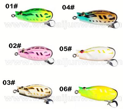 best sale new 55mm 12.5g stainless steel hook soft narrow mouth frog