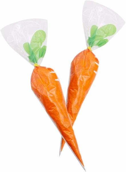 Polypropylene Plastic Party Sweet Cone Bags Disposable With Gold Twist Ties