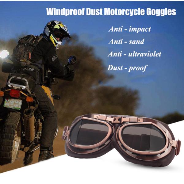 Vintage Style Motorcycle Glasses with Anti-fog and Eye Protection Features