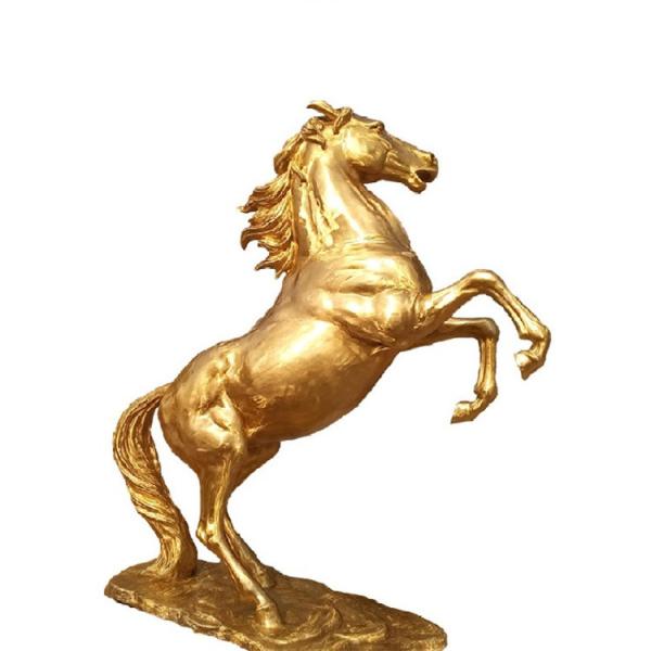 Outdoor Decorative Metal Sculpture Life Size Bronze Horse Matte Finish