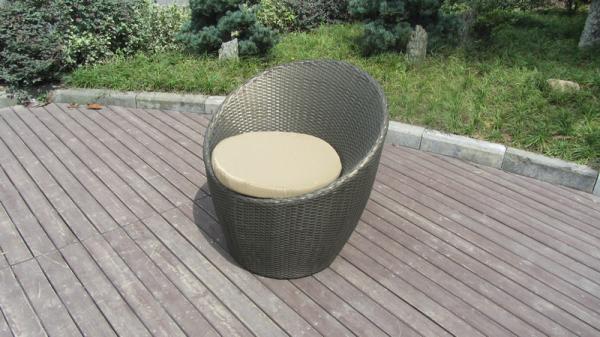 Home / Beach / Office Leisure PE Rattan Obelisk Chair With Cushion