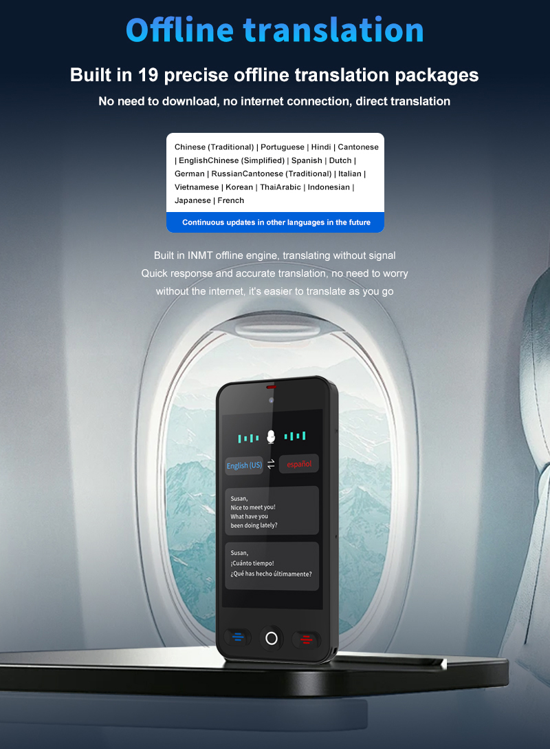 AI Video Call Voice Intelligent Language Translator For Business Tranvel Study
