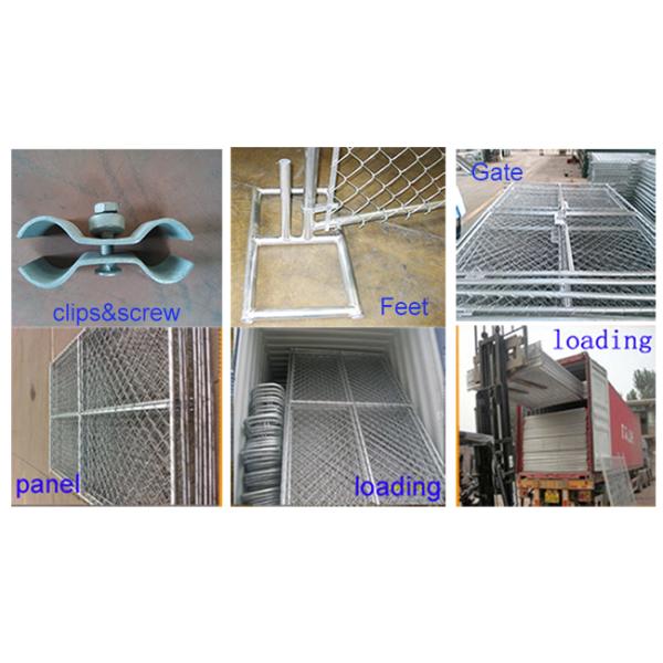 ASTM -A392-06 temporary chain link fence panels 6ft x 10ft construction fence Tubing 1⅗