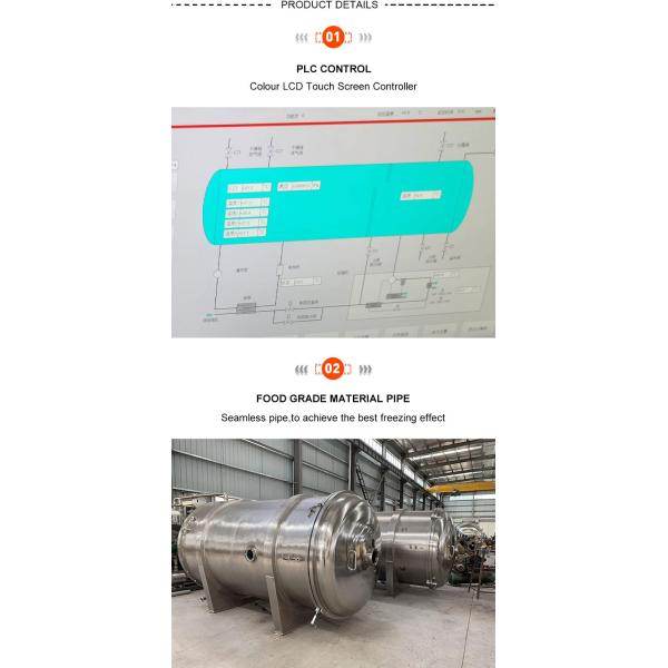 Сушильщик замораживания автоматического питания SUS304 коммерчески Lyophilizers масштаба промышленный