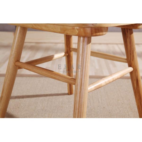 Pu Leather Ash Wooden Frame High Back European Upholstered Dining Chair