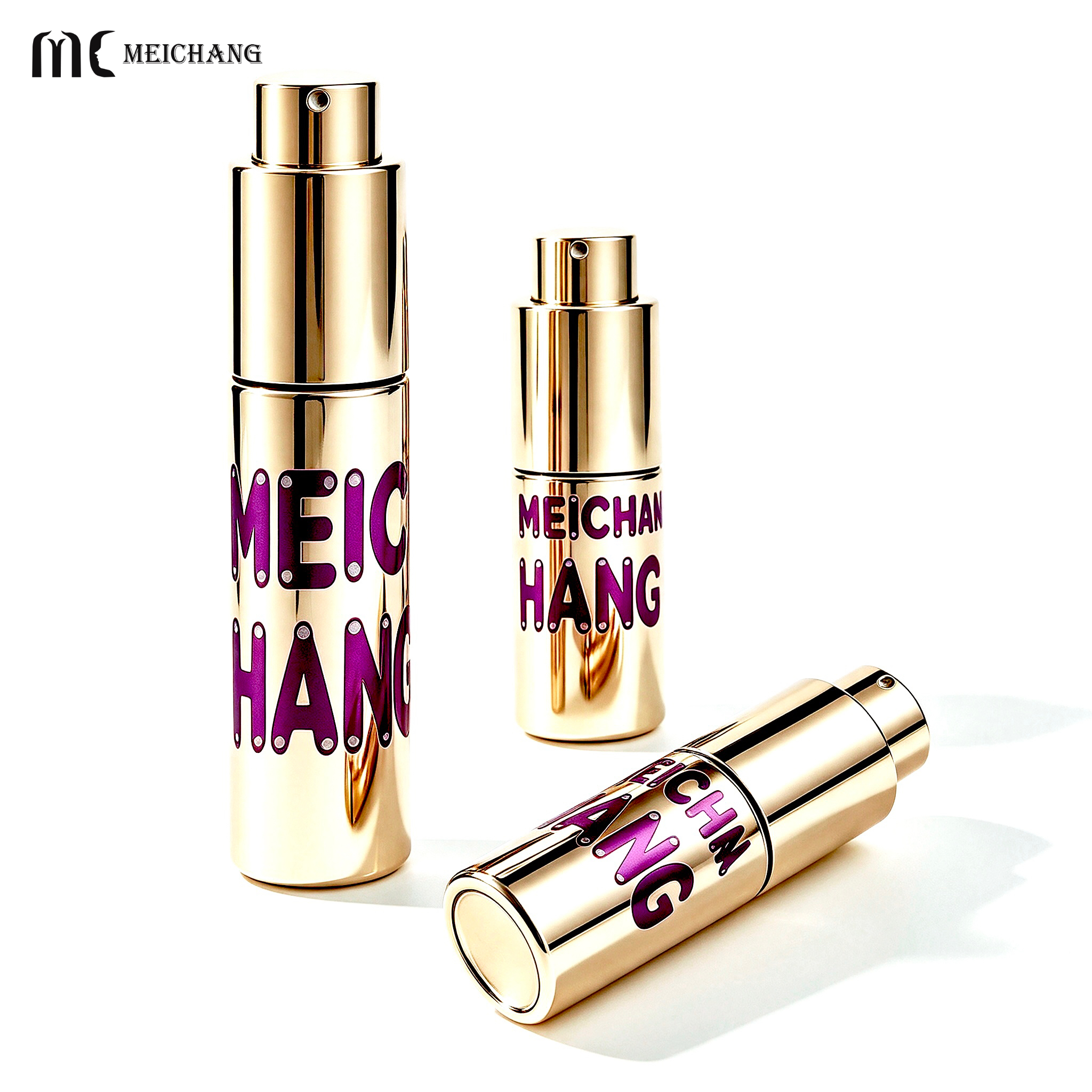 15ml 30ml 50ml Custom Airless Fine Mist Spray Bottle with Rotating Lock Design for Skincare Packaging(MC-296)