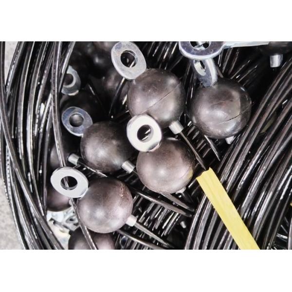 Black Gym Wire Rope Durable Effective For Strength Training 5MM / 6MM / 6.5MM