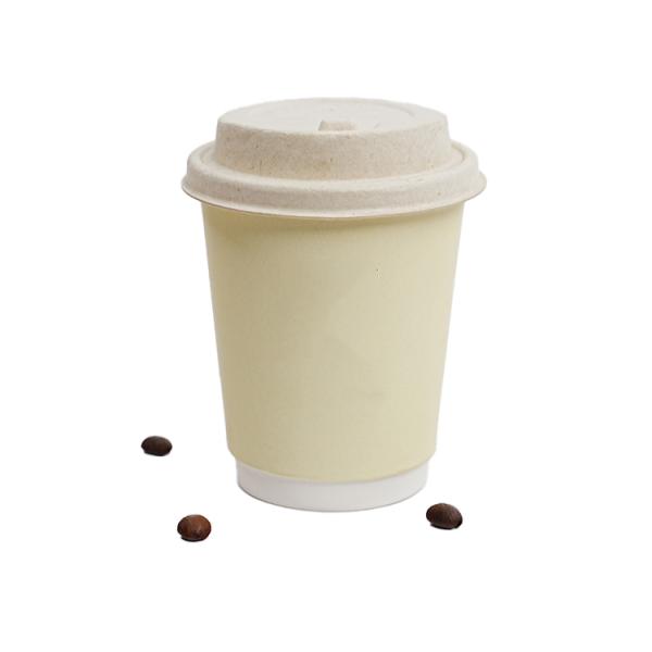 Gobelet à café jetable biodégradable personnalisé en papier, gobelet à café en papier simple et double avec couvercle