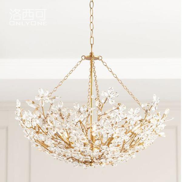 Gold crystal chandelier lights for living room tree branch Cheshire Basin Chandelier(WH-MI-155)