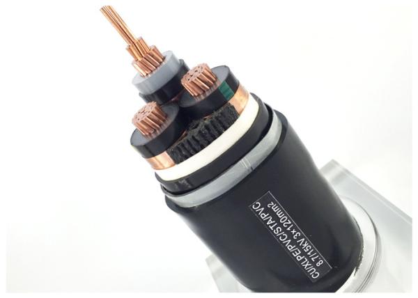 8.7/15kV 3x120 185 240 300mm2 YJV22 Armoured XLPE Cable CU/XLPE/PVC/STA/PVC Copper MV Cable