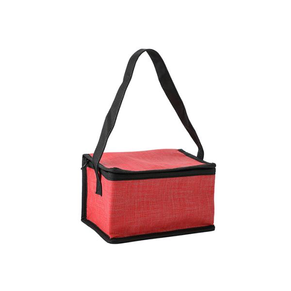 Black Food Non Woven Cooler Bag Recycle Insulated Tote Lunch Bag