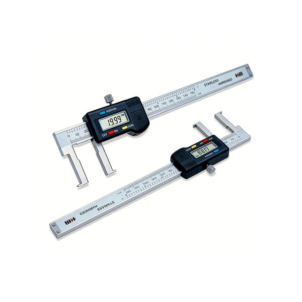 Durable 40-500mm/1.6-20 Stainless Steel Flat Head Inside Groove Digital Caliper Metric Measuring Tool