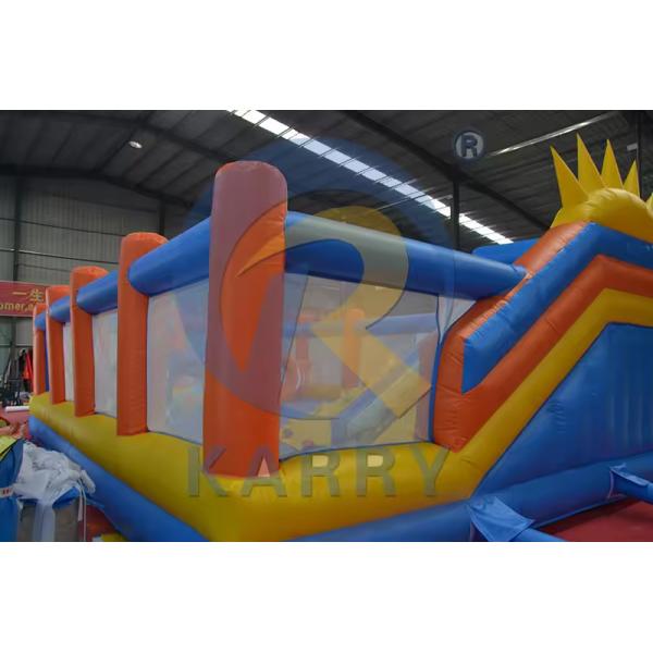 Portable PVC Bouncer Slide Combo with Obstacle Course and Inflatable Climbing Wall