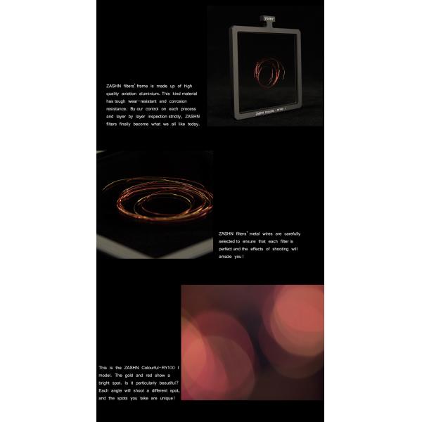 100 * 100mm ZASHN Filter For Portrait Photography , Special Effect Camera Lens Filter