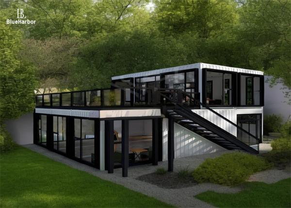 Modern Prefabricated Modular Home Two Story Villa Style With Stackable Features