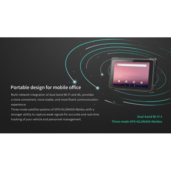 Водостойкий IP65 8-дюймовый прочный планшет с NFC и ARM Octa-Core процессором Android 10