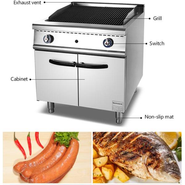 Adjustable Legs 2800Pa 850mm Stainless Steel Cooking Equipment