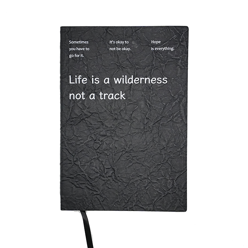 A5 Cover Custom Leather Notebook Wrinkled Vintage Minimal Notepad For Office Study
