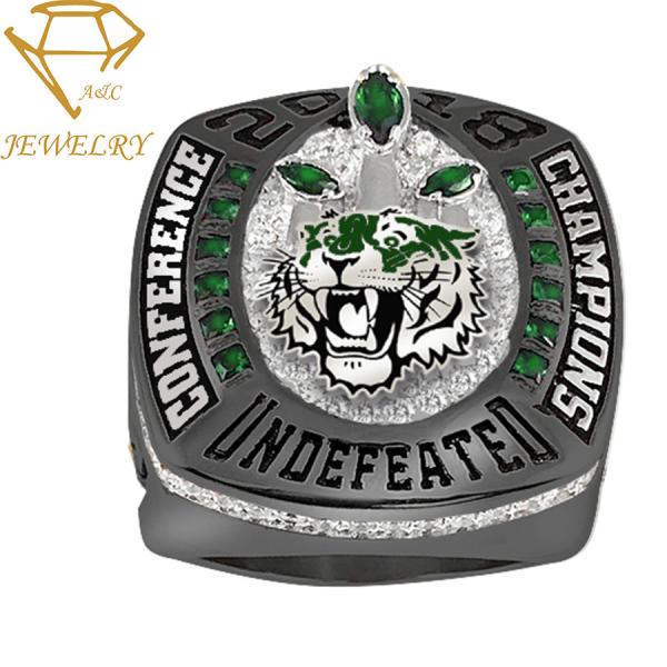 Custom logo sport championship ring steel football championship rings for Kids, Youth, Adult