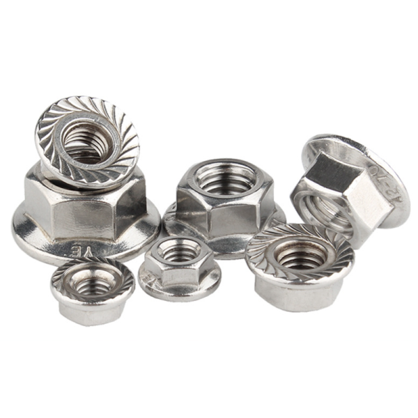 304 stainless steel hex flange nut, flange screw, lock nut, anti-loose screw cap, M8/M10/M12